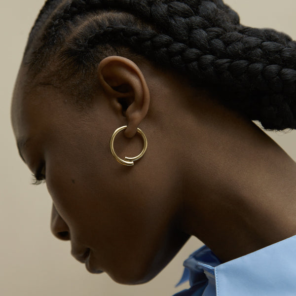 Otiumberg Chaos Hoops 14kt Gold Vermeil