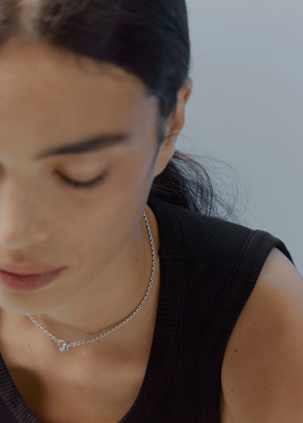 Otiumberg Chunky Link Up Necklace Sterling Silver