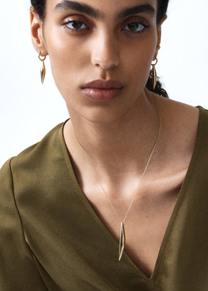 Otiumberg Cinder Drop Necklace 14kt Gold Vermeil