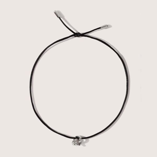 otiumberg Cord Knot Necklace Sterling Silver