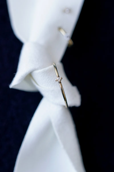 Otiumberg Diamond Bamboo Ring 9kt Solid Gold