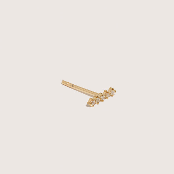 otiumberg Diamond Bar Studs 9kt Solid Gold