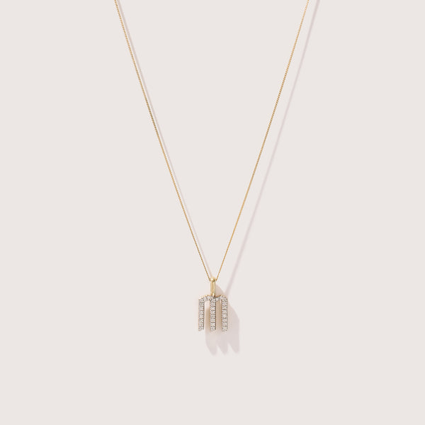 Otiumberg Diamond Initial Pendant 9kt Solid Gold