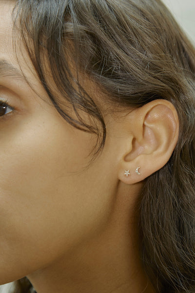 Otiumberg Diamond Star Studs 9kt Solid Gold