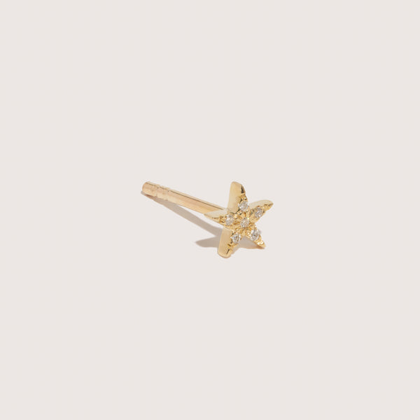 otiumberg Diamond Star Studs 9kt Solid Gold