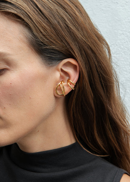 Otiumberg Double Ear Cuff 14kt Gold Vermeil