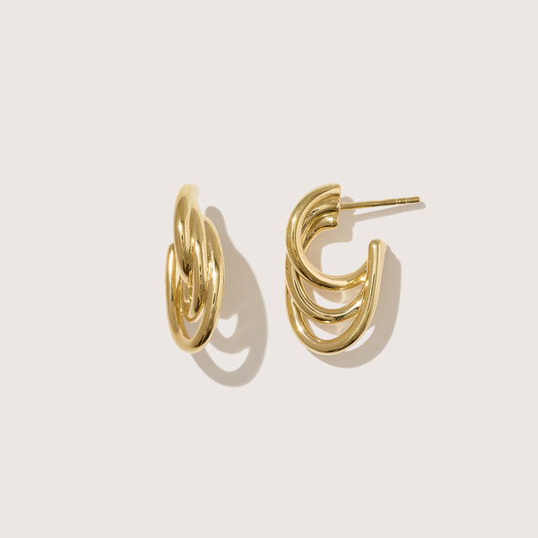otiumberg Gathered Sonder Hoops 14kt Gold Vermeil