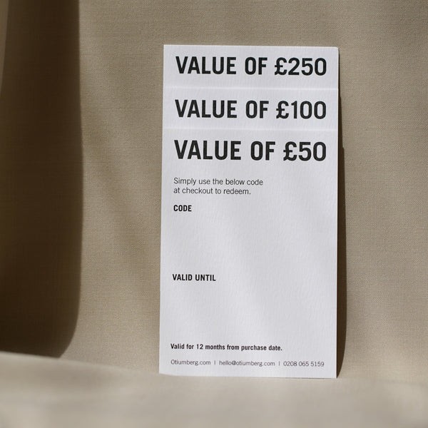 Otiumberg Gift Card Available To UK Customers Only