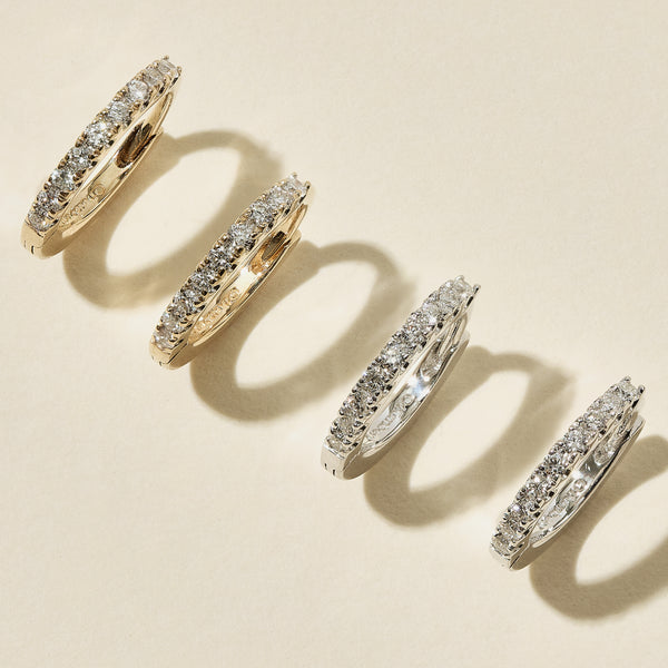 Otiumberg Gold Diamond Huggies 9kt Solid Gold