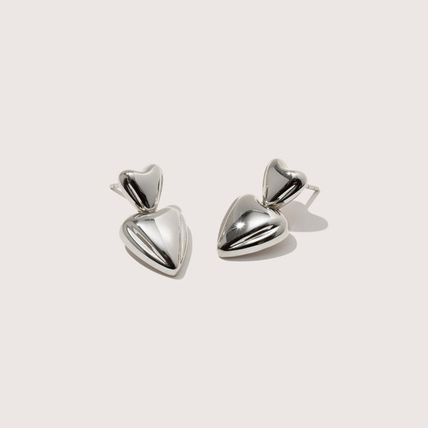 otiumberg Heart Earrings Sterling Silver