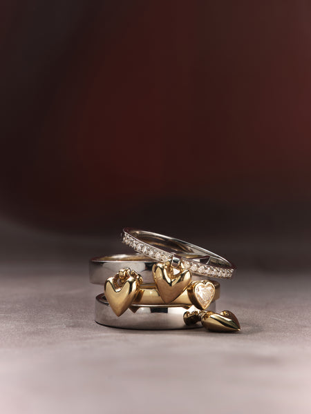 Otiumberg Heart Knocker Ring Mixed Metals