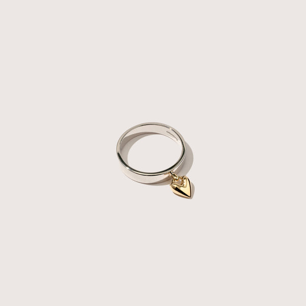 otiumberg Heart Knocker Ring Mixed Metals