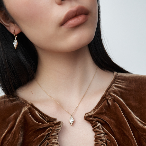 otiumberg Kite Quartz Necklace 14kt Gold Vermeil