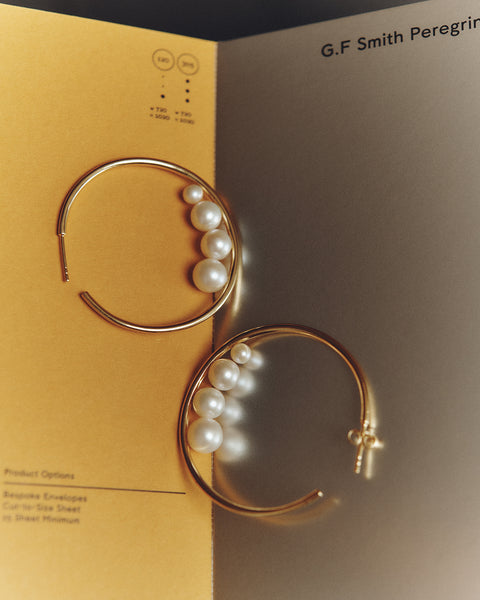 Otiumberg Large Pearl Hoops 14kt Gold Vermeil