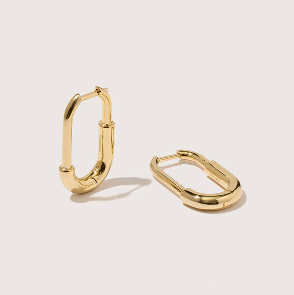 otiumberg Large Staple Hoops 14kt Gold Vermeil