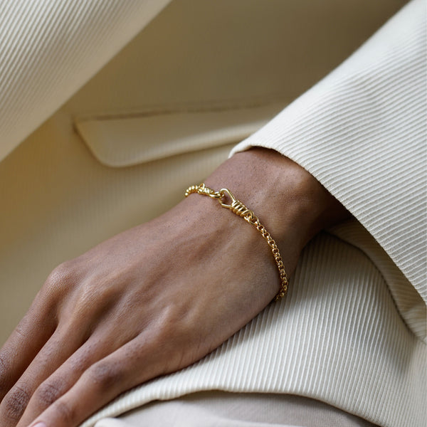 otiumberg Locked Bracelet 14kt Gold Vermeil