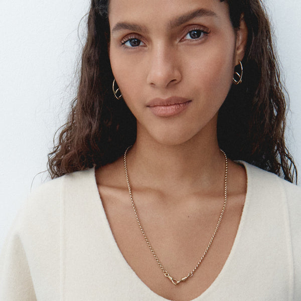 Otiumberg Long Locked Necklace 14kt Gold Vermeil