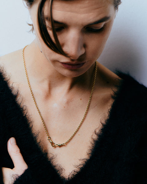 Otiumberg Long Locked Necklace 14kt Gold Vermeil