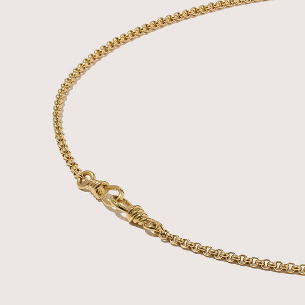 otiumberg Long Locked Necklace 14kt Gold Vermeil