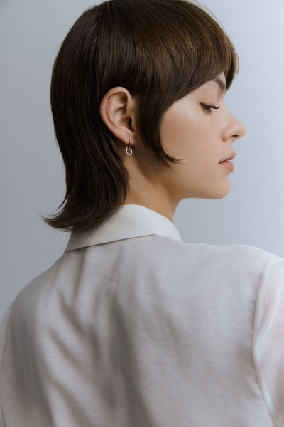 Otiumberg Loop Drop Hoop Earrings Mixed Metals