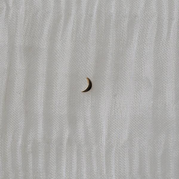 Otiumberg Moon Threaded Stud 14kt Solid Gold