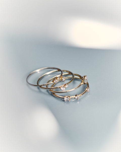 Otiumberg Offset Diamond Ring 9kt Solid Gold