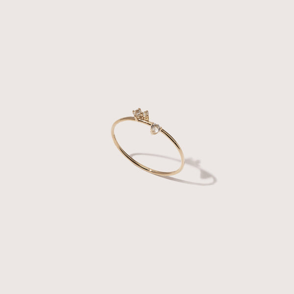 otiumberg Offset Diamond Ring 9kt Solid Gold