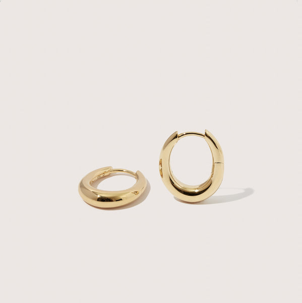 otiumberg Oval Hoop Earrings 14kt Gold Vermeil