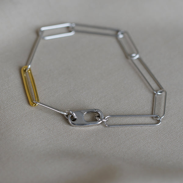 Otiumberg Paperclip Bracelet Mixed Metals