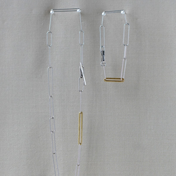 Otiumberg Paperclip Bracelet Mixed Metals