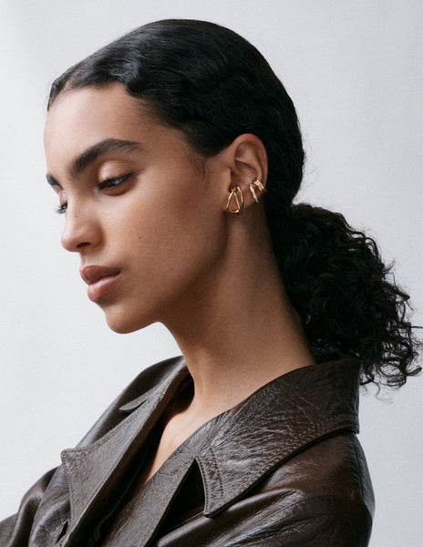 Otiumberg Pavé Concero Ear Cuff 14kt Gold Vermeil