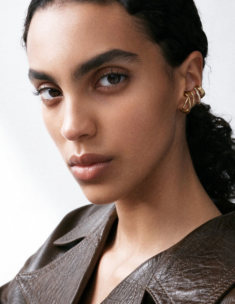 Otiumberg Pavé Concero Ear Cuff 14kt Gold Vermeil