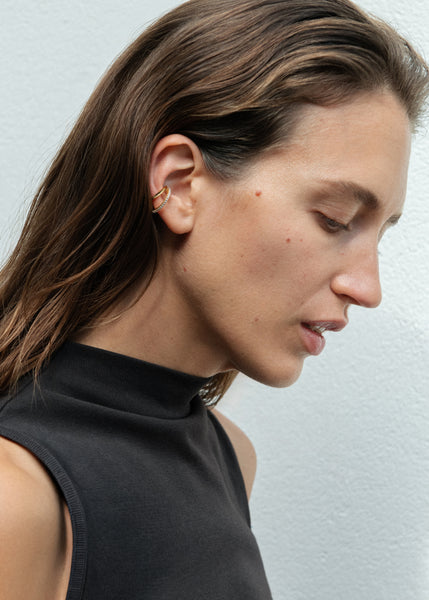 Otiumberg Pavé Double Ear Cuff 14kt Gold Vermeil