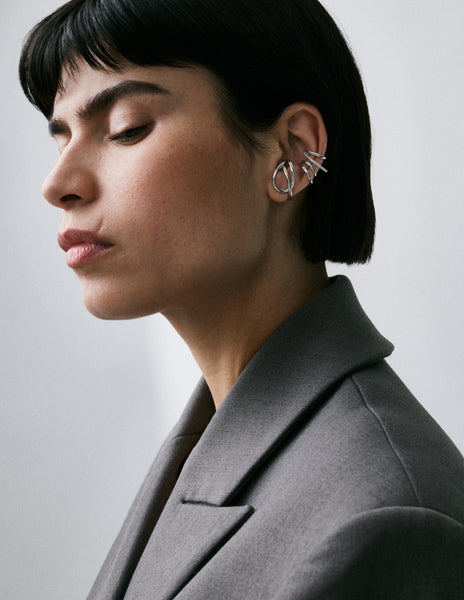 Otiumberg Pavé Double Ear Cuff Sterling Silver