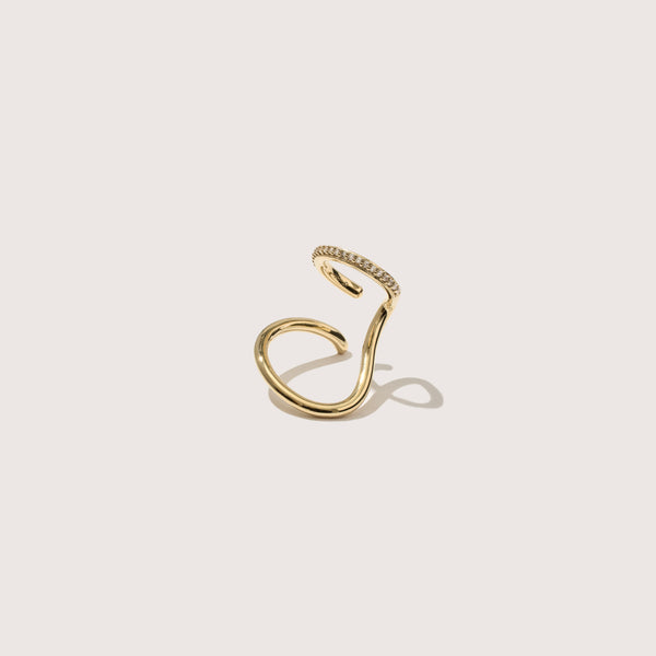 otiumberg Pavé Sonder Ear Cuff 14kt Gold Vermeil