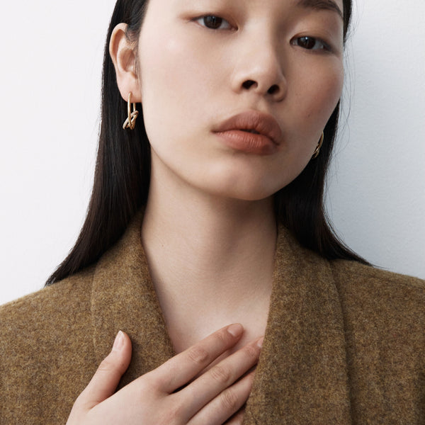 Otiumberg Pavé Spiralis Earrings 14kt Gold Vermeil