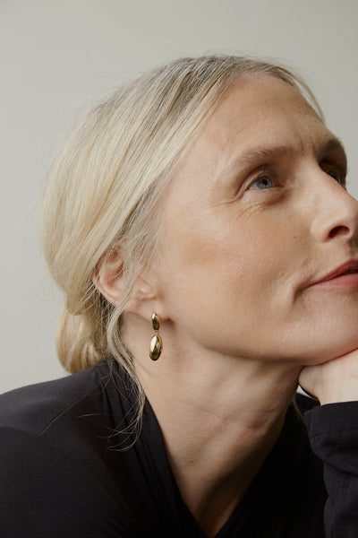 Otiumberg Pebble Drop Earrings 14kt Gold Vermeil