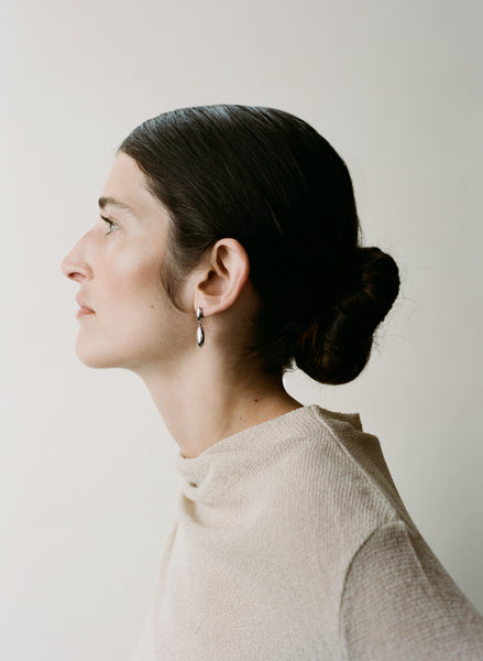 Otiumberg Pebble Drop Earrings Sterling Silver