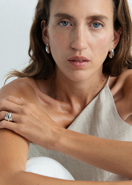 Otiumberg Pebble Earrings Sterling Silver