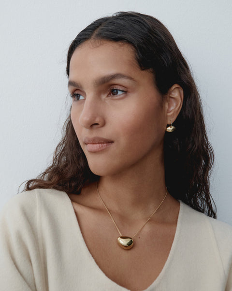 Otiumberg Pebble Hoops 14kt Gold Vermeil
