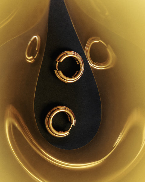 Otiumberg Portico Hoops 14kt Gold Vermeil