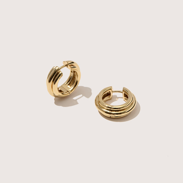 otiumberg Portico Hoops 14kt Gold Vermeil