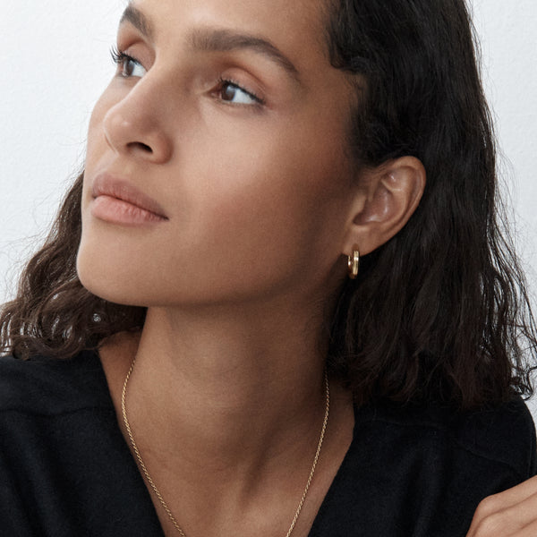 Otiumberg Ridged Echo Hoops 14kt Gold Vermeil