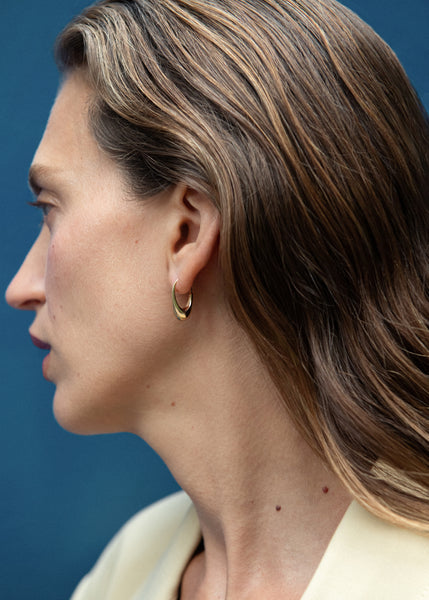 Otiumberg Roscida Drop Hoops 14kt Gold Vermeil