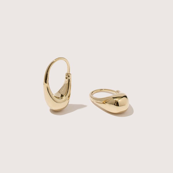otiumberg Roscida Drop Hoops 14kt Gold Vermeil