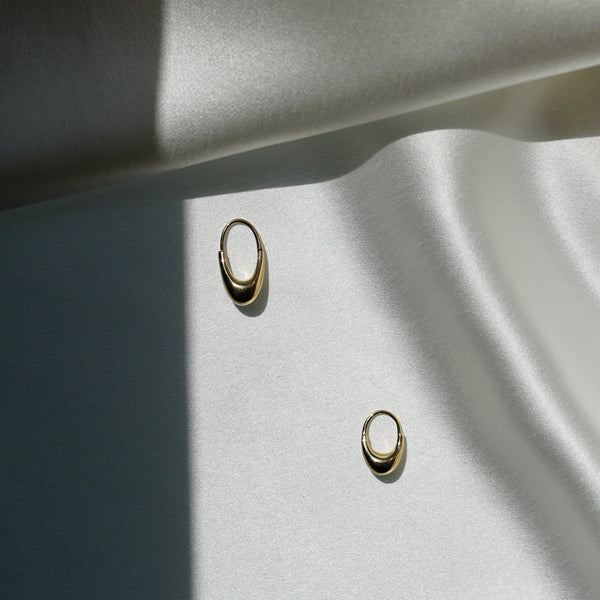 otiumberg Roscida Drop Hoops Set 14kt Gold Vermeil