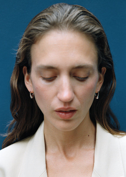 Otiumberg Roscida Drop Hoops Sterling Silver