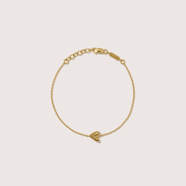 otiumberg Roscida Heart Bracelet 14kt Gold Vermeil