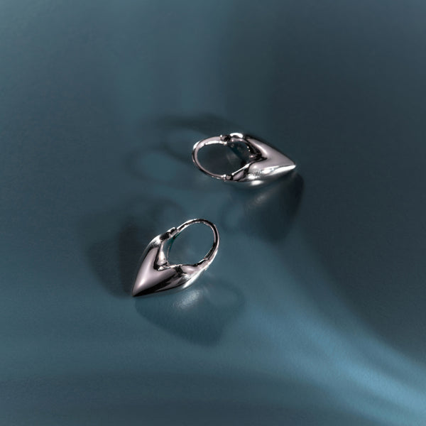 Otiumberg Roscida Heart Hoops Sterling Silver