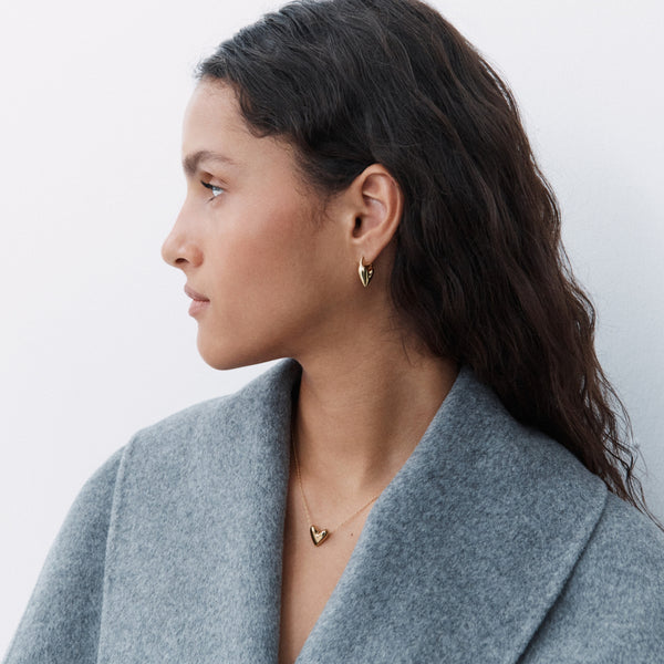 Otiumberg Roscida Heart Pendant 14kt Gold Vermeil